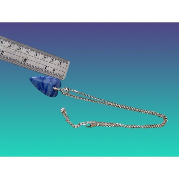 Brighton Silver Plated TOLEDO WITH LOVE Blue Quartz Heart Pendant Necklace - Picture 4 of 6